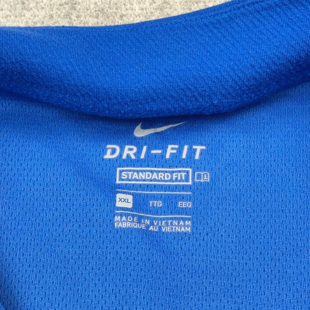 Nike Sweater Men XXL 2XL Blue Pullover Quarter Zip Dri Fit Standard Fit Golf